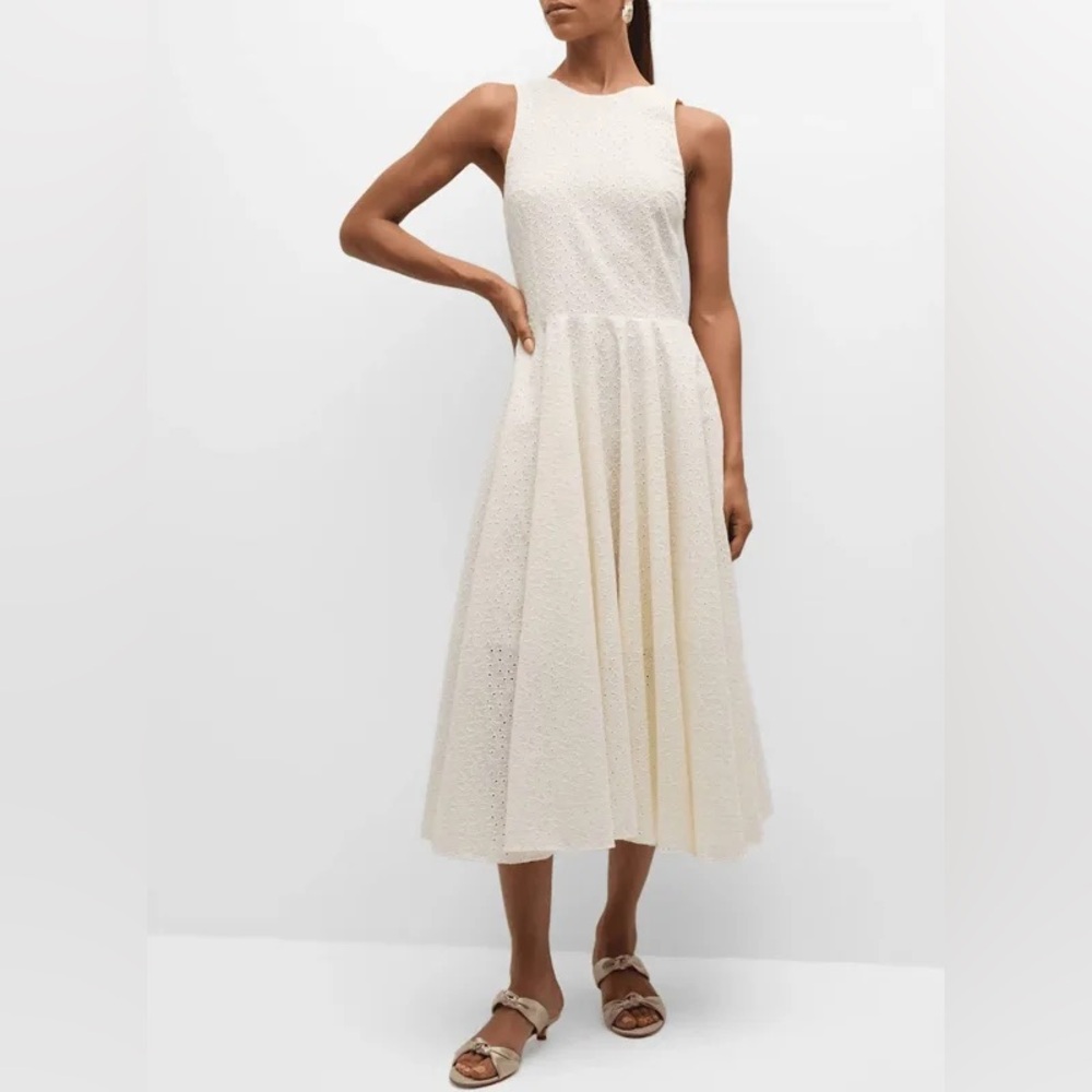 FRAME
Eyelet Cotton Fit-&-Flare Midi-Dress,
Beautiful dress for all occasions - Picture 12 of 13